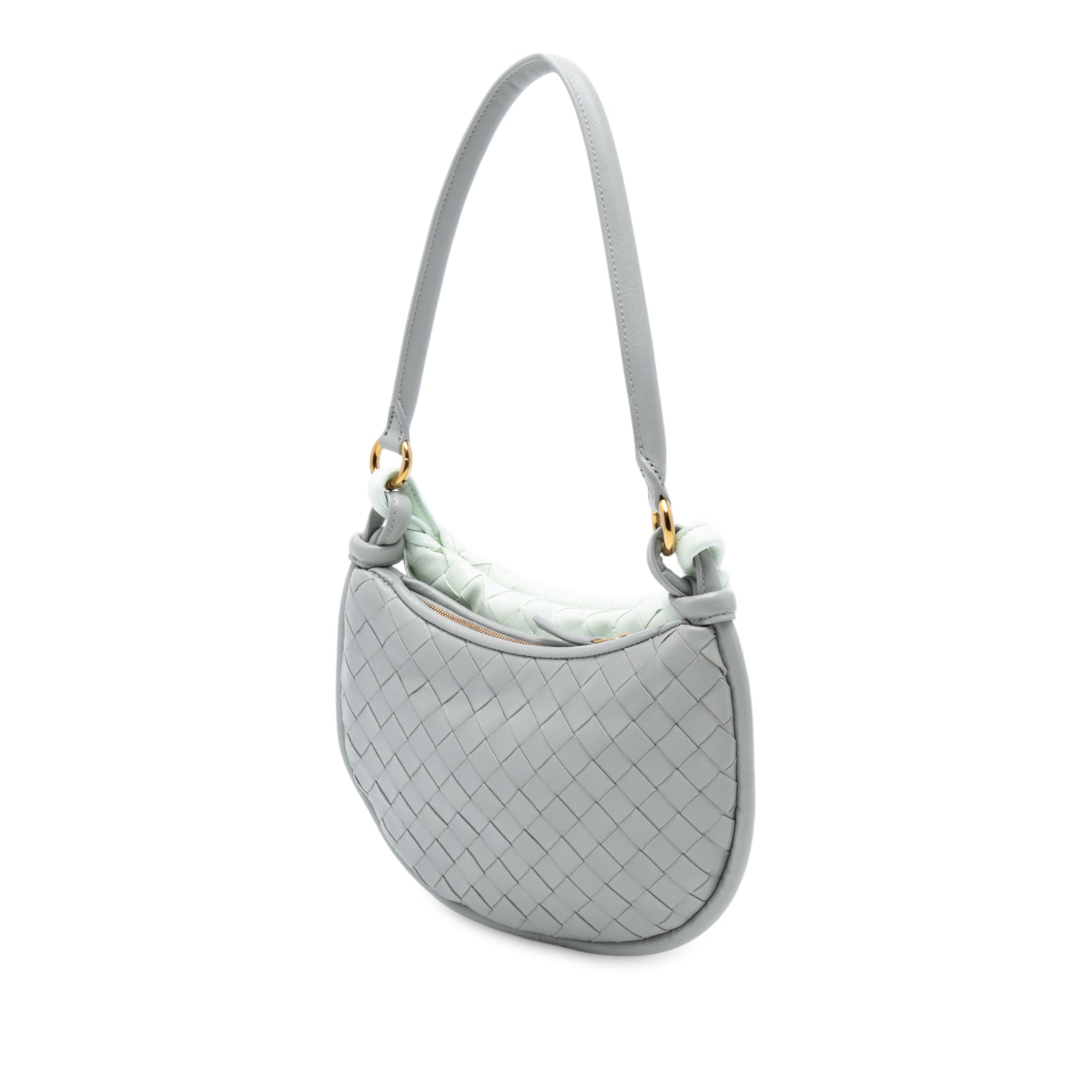 Small Bicolor Lambskin Intrecciato Gemelli Bag