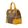 Saffiano Trimmed Canvas Canapa Logo Satchel