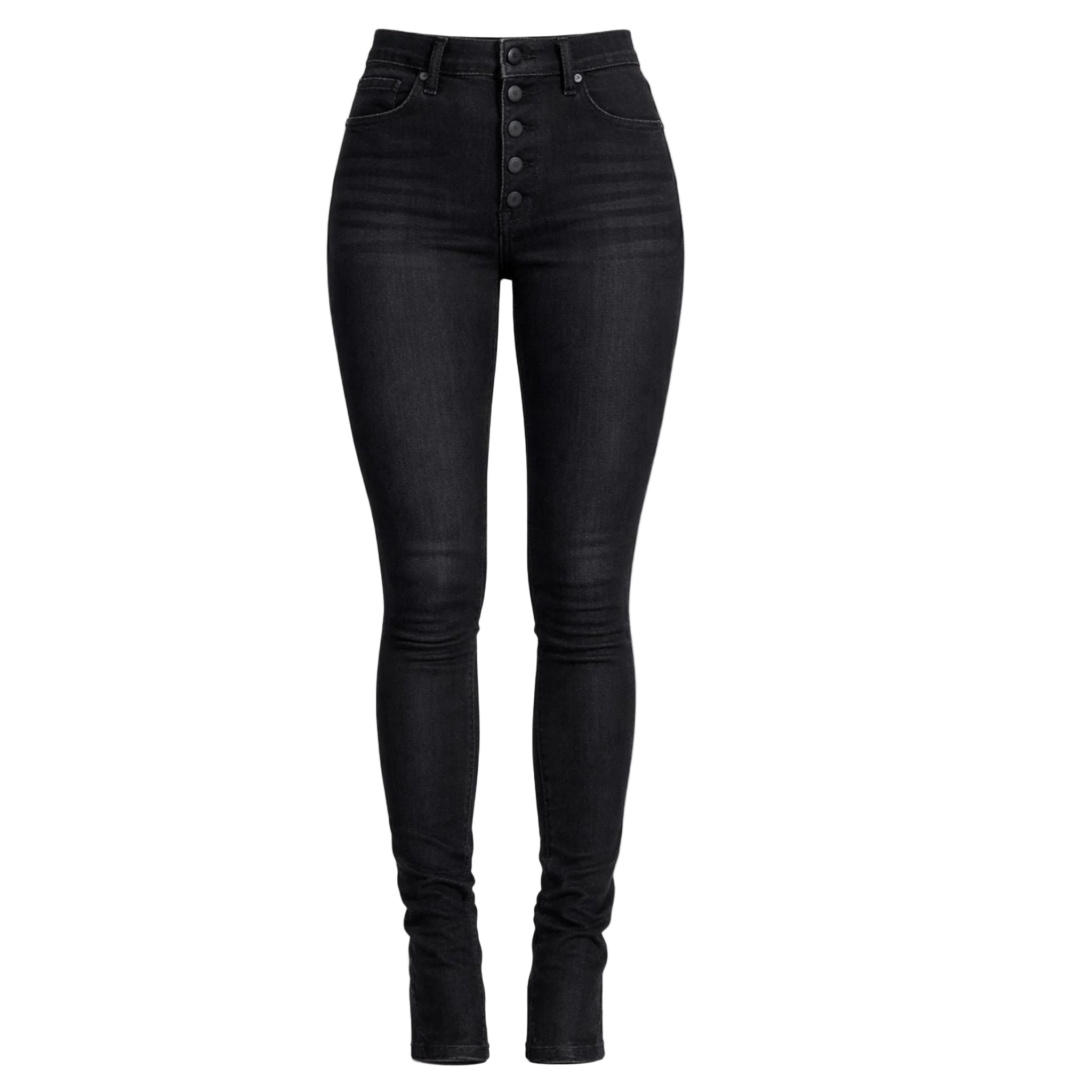 Button Fly Skinny Jeans