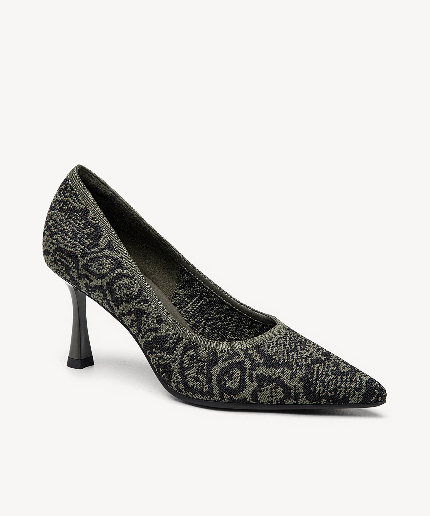 EternalPace Minimalist Stiletto Heeled Pump - Green Snake Print / Regular (A-C) / US 6 | EU 36.5 | UK 4