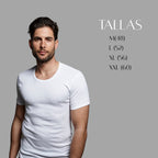 DON ALGODON | Pack de 3 Camisetas Interior de Manga Corta Blanca | 100% Algodon | Transpirable | 4 Tallas | Se Adapta al Cuerpo | Suave y Confortable | Acabados Reforzados | Hilo Compacto