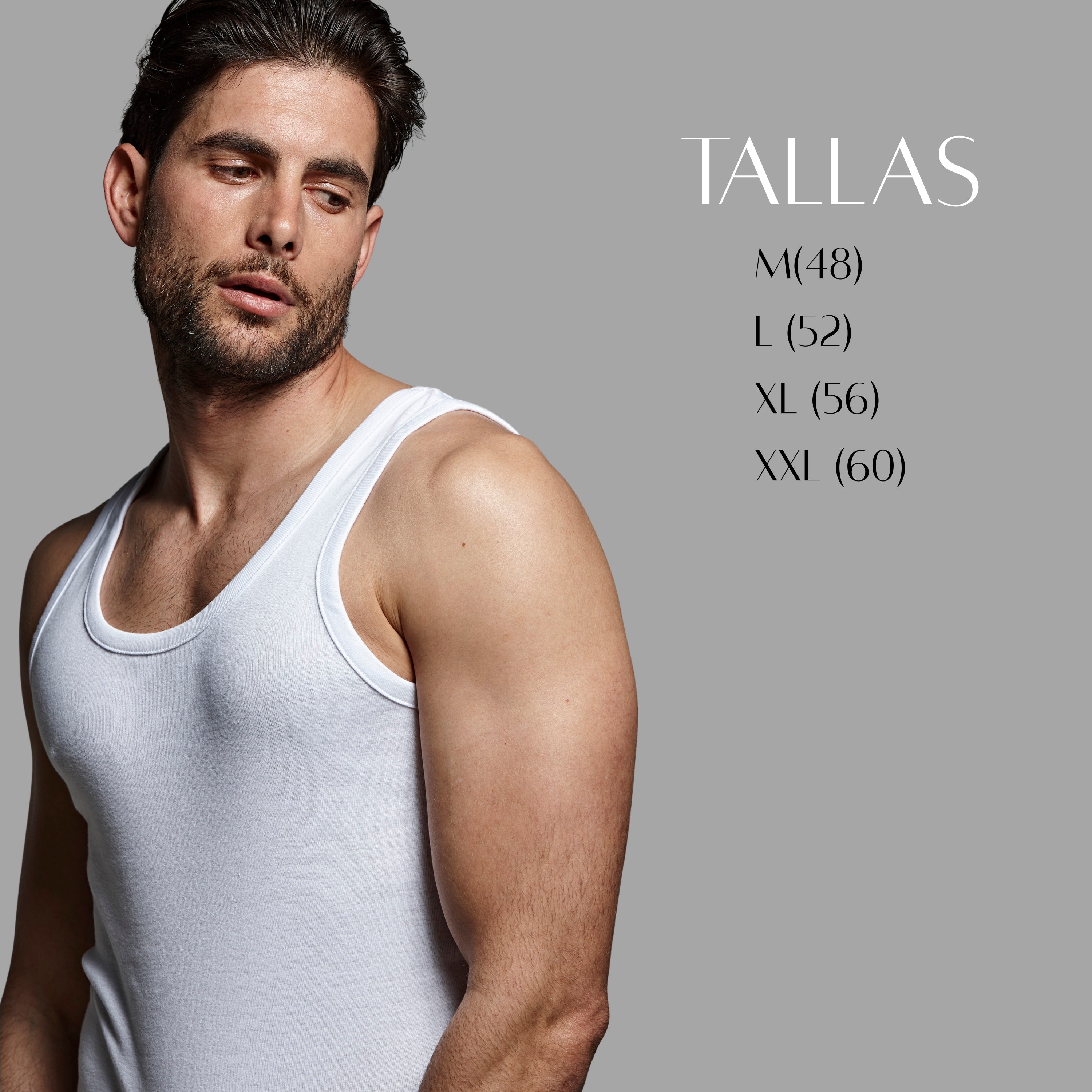 DON ALGODON | Pack de 6 Camisetas Interior de Tirantes Blanca | 100% Algodon | Transpirable | 4 Tallas | Se Adapta al Cuerpo | Suave y Confortable | Acabados Reforzados | Hilo Compacto