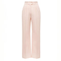 High-Waisted Pleated Blush Peach Trousers