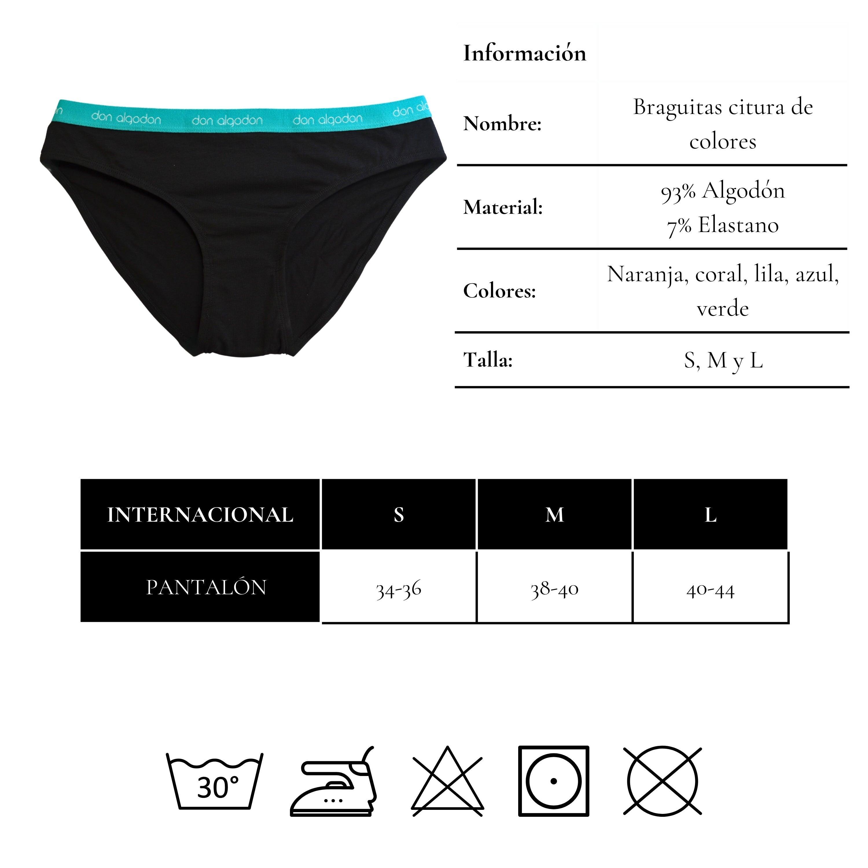 Don Algodon | Pack 12 Braguitas de Algodón para Mujer | Transpirable