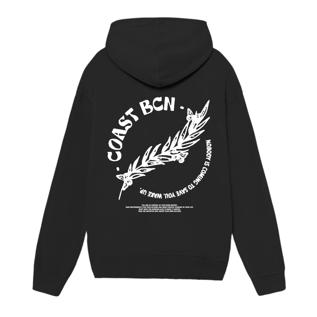 Black Wake Up Hoodie