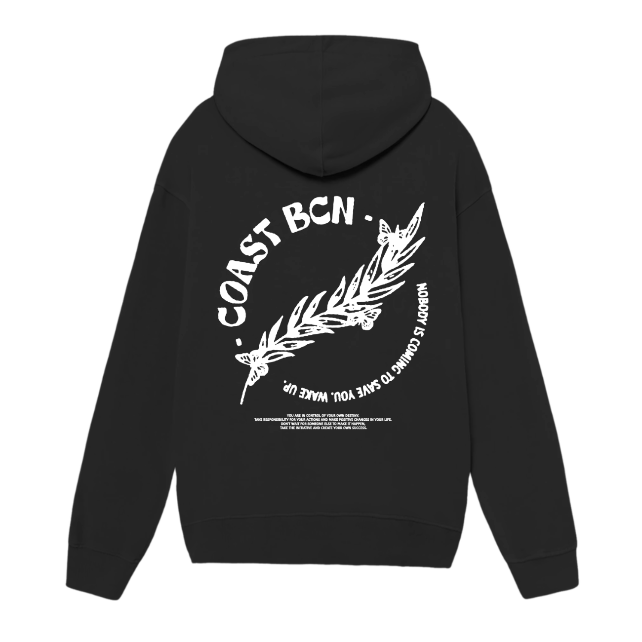 Black Wake Up Hoodie