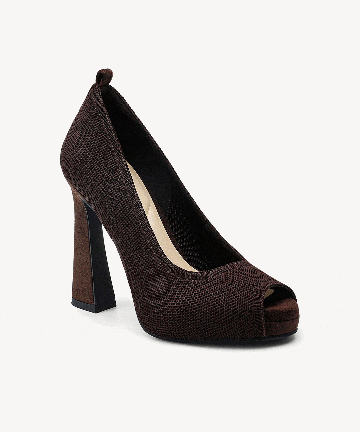 PowerWalk Peep-toe Heeled Pump - Coffee / US 11 | EU 42.5 | UK 9
