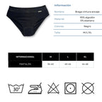 Don Algodon | Pack 6 Braguitas Algodón para Mujer | en 1 o 3 Colores: Negro, Beige y Blanco