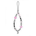 Pink & Black Heart Beaded Strap