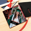 Foto personalizada Glitter Clase de 2026 Graduación Cap Topper con Nombre y Año Graduación Decoración Regalo para Graduados Amigos Compañeros de clase