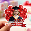 Globos Personalizados Cinta Graduación Foto Pegatina con Nombre Ceremonia de Graduación Fiesta Regalo para Graduados
