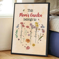 Personalizado Corazón Nacimiento Flor Jardín Familia Póster Sin Marco Pintura con 1-12 Nombres Decoración del Hogar Cumpleaños Día de la Madre Regalo para Mamá Abuela