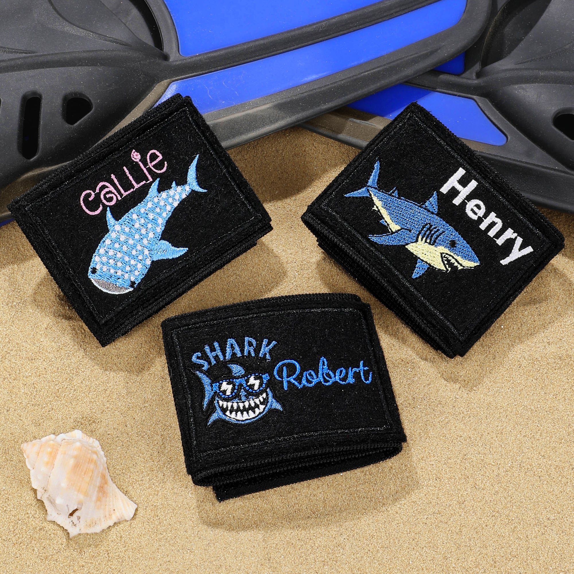 Etiqueta de identificación BCD personalizada con nombre y diseño de tiburón regalo de cumpleaños para buceadores y amantes del buceo