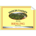 Elocin Valley Riesling Single Self Adhesive Label - License and Royalty Free for Film Use By Prop Money Inc.