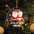 Personalizada de Navidad Pareja Envejecer Juntos Acrílico Ornamento Árbol Decoración Regalo de Navidad para Pareja