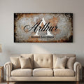 Signo de Familia Personalizado Acuarela Pinturas de Lienzo con Nombre Ship from USA Arte de Pared Decoración del Hogar Regalo de inauguración de la casa para la familia