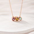 Personalizado 1-9 Familia Birthstones Mujeres Collar Dainty Joyería Cumpleaños Día de la Madre Regalo para mamá abuela
