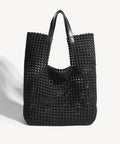 2 PCs Set Woven Large Handle Bag - Black / F