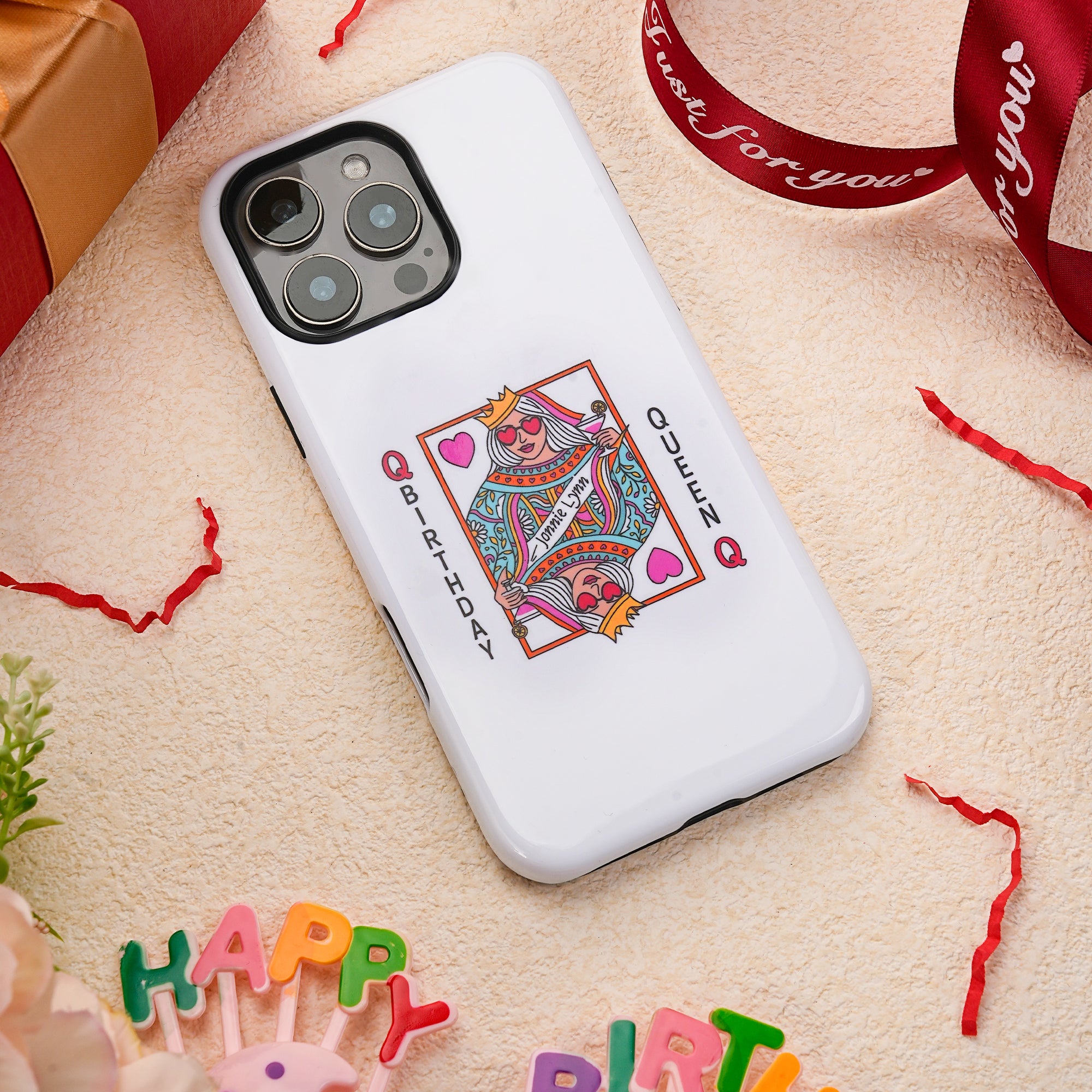 Funda de TPU personalizada con nombre para iPhone Uso diario Regalo de cumpleaños para ella