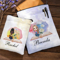 Funda Protectora para Libros con Nombre y Bolsillo Delantero Personalizada Acuarela Dibujos Animados Niña Leyendo Flor de Nacimiento Regalo de Cumpleaños para los Amantes de los Libros