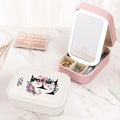 Elegante Joyero Personalizado con Iniciales y Múltiples Compartimentos y Espejo LED para Maquillaje Accesorios de Viaje Regalo de Cumpleaños para Mamá y Abuela