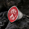 Personalizado Episcopal Sello Diseño Obispo Anillo con Texto Apostólico Joyería Pastoral Aniversario Regalo para Clero Apóstol