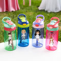 Personalizado lindo personaje de dibujos animados 16 oz botella de agua con el nombre y la fecha de la boda regalo para las niñas