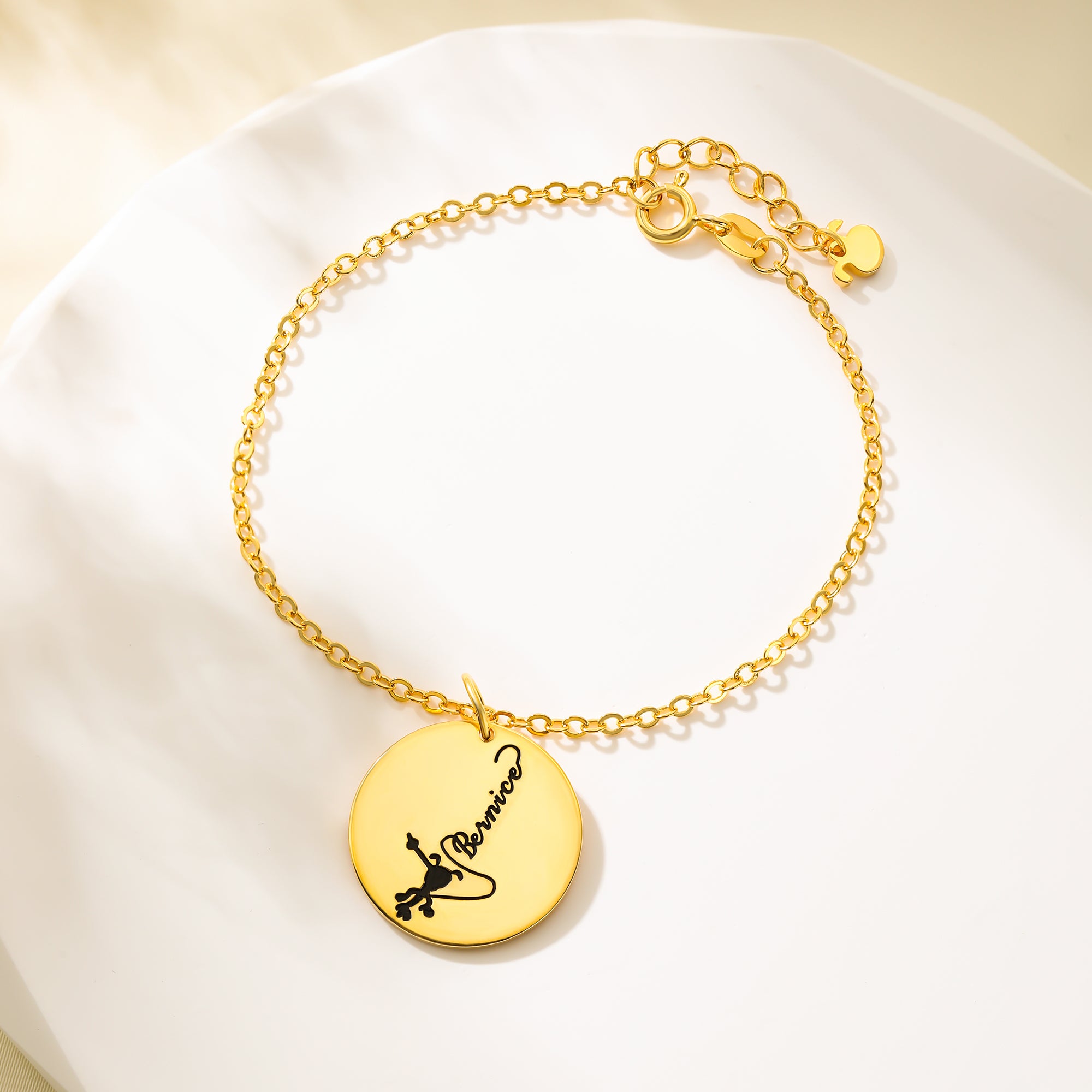 Pulsera personalizada Marsupilami con nombre Cumpleaños Aniversario para amigo Familia | Callie × Marsupilami