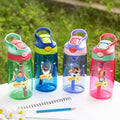 Botella infantil personalizada de 475 ml con pajita de silicona foto y nombre diseño de palabras positivas regalo de la vuelta al cole para niños