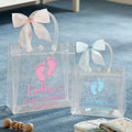 Bolsa de regalo personalizada con lazo transparente con el nombre del bebé y el año Regalo de Baby Shower de uso diario para recién nacidos Nuevos padres