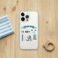 Funda personalizada para iPhone con el nombre de la inicial de un simpático oso Regalo de cumpleaños para recién nacidos Padres primerizos