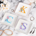 Personalizada de dibujos animados de fantasía princesa sirena inicial de cerámica baratija joyería plato con el nombre de cumpleaños de regalo de fiesta para las hijas Besties niñas