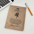 Personalizado Nuevo Capítulo Nacimiento Flor A5 Diario Cuaderno con Nombre Dimisión Jubilación Regalo para colega