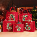 Bolsa de Yute Roja Personalizada con Nombre Holly Initial Grande Fiesta de Navidad Regalo para Niños Amigos