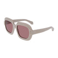 Ferragamo SF2068SE Square Acetate Frame Sunglasses — Cream