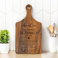 Tabla para cortar embutidos de madera con nombre y asa Personalizada y grabada Perfecta para el profesor Regalo para el día del profesor en agradecimiento por su cumpleaños