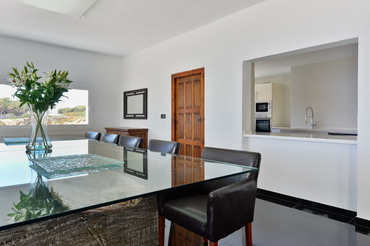 Super Rare 8-Bedroom Luxury Seafront Ibiza Villa with Private Beach, Panoramic Rooftop and Underground DJ Room in Santa Eulalia