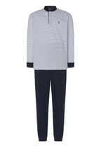 Pijama Hombre Largo Premium Tapeta Punto Rayas - Azul 5102_39