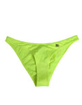 Neon Green Dg Logo Swim Briefs Women Underwear Polyamide & Elastane Blend Clothing