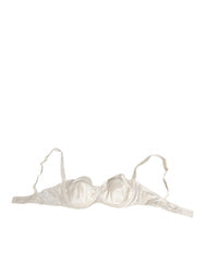 Women's White Silk Satin Balconnet Lingerie Bra Underwear Clothing