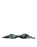Women's Purple Green Leaf Print Bandeau Swimwear Underwear Nylon Clothing