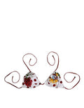 Women's White Red Polka Dot Floral Print Triangle And Polyamide Clothing