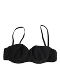 Women's Black Polyester Embroidered Underwire Bra Underwear Polyamide Clothing