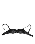 Women's Black Silk Satin Wireless Lingerie Bra Underwear Clothing