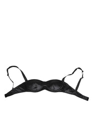 Women's Black Silk Satin Wireless Lingerie Bra Underwear Clothing