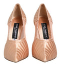 Women's Satin Mesh Stiletto Beige Silk Nylon Elastane