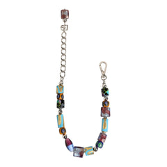 Women's Multicolor Murano Glass Beads Brass Zamak Necklace