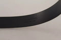 Men's Calf Leather Silver Tone Black Metal Buckle Belt
