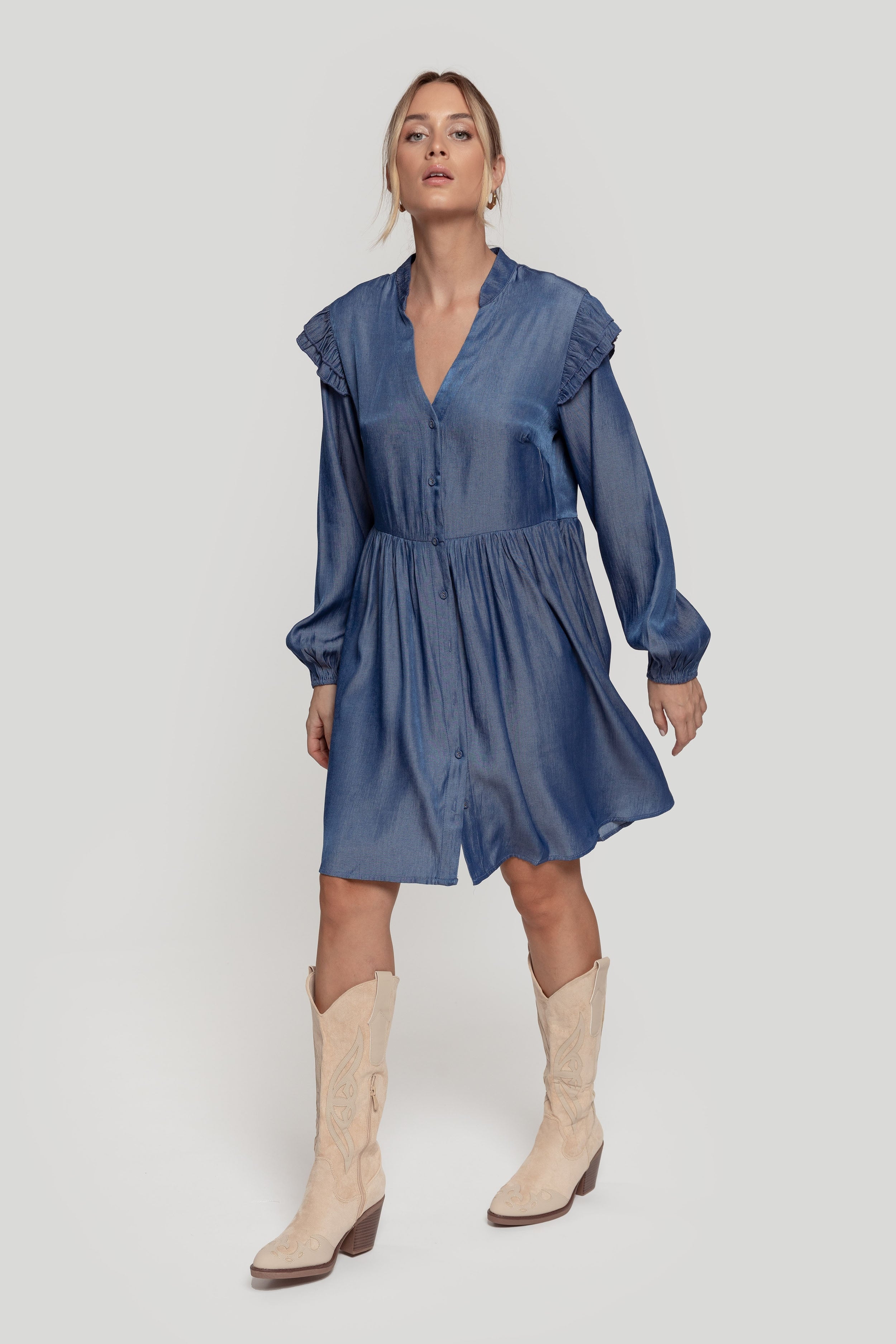 VESTIDO  VOLANTES