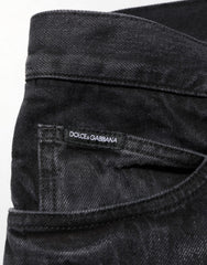 Black Washed Cotton Skinny Men Denim Jeans Clothing